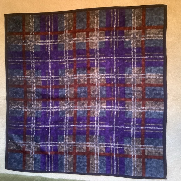 Geoffrey Beene Wool Plaid 33” Square Scarf - Picture 4 of 8